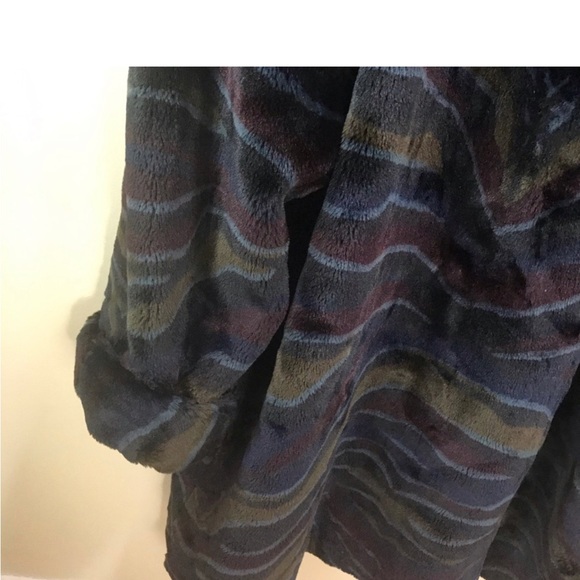 Pont Des Art A-line Faux Fur Teddy Coat Swing Pockets Cozy Warm Colours France L - Picture 4 of 12